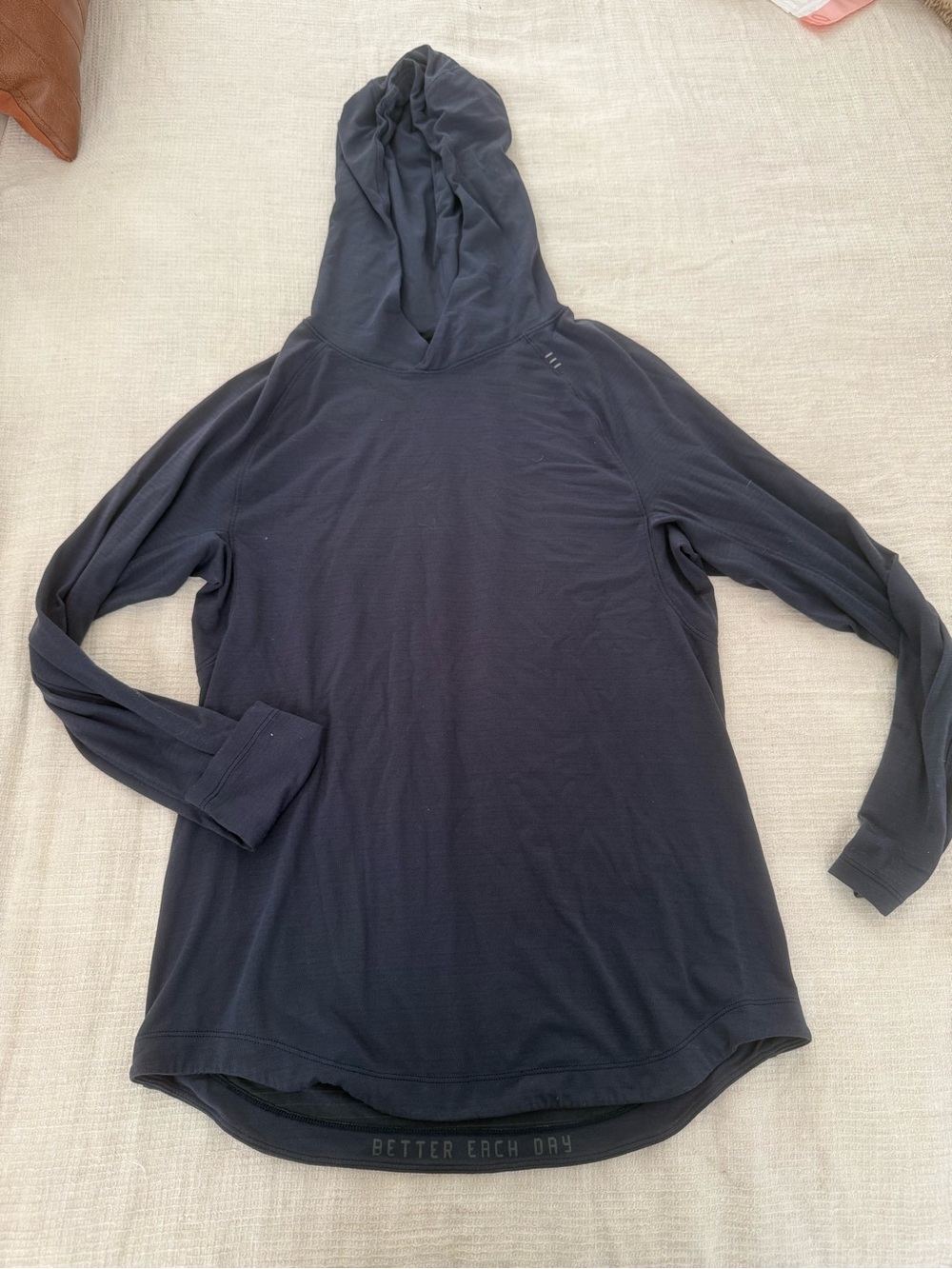 Lululemon Lightweight Hooded Pullover Sweatshirt - Navy